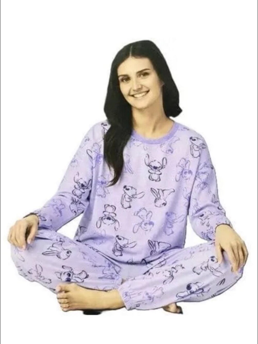 Disney Light Purple Stitch Pajama Set - Picture 1 of 6